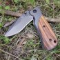 Folding Knives Tactical outdoor Blade Steel Wood Handle Knifes Hunting Camping