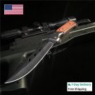 Folding Blade Knife  Steel Wood Handle Folding Survival Outdoor Hunt Pocket Util