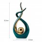 Abstract Ceramic Sculpture Golden Statue Modern Home Decoration Living Room Desk