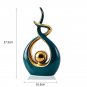 Abstract Ceramic Sculpture Golden Statue Modern Home Decoration Living Room Desk