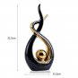 Abstract Ceramic Sculpture Golden Statue Modern Home Decoration Living Room Desk