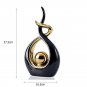 Abstract Ceramic Sculpture Golden Statue Modern Home Decoration Living Room Desk