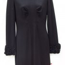 WOODLEY PARK LBD Black Ruffle Sleeve Retro Dress M $400