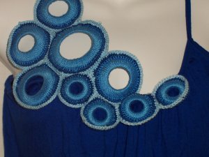 IODICE Brazil Jersey Crochet Summer Dress Kitson $270 S