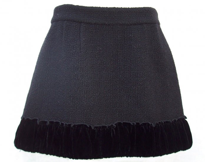 MANOUSH Wool Black Mini Skirt