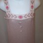 MANOUSH Bow Pleat Sweater Cotton Crochet Overall Dress
