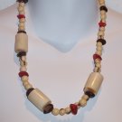 Brazilian Wood Bead Boho Hand Crafted Necklace