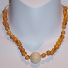 Brazilian Wood Bead Boho Hand Crafted Choker Necklace
