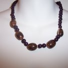 Brazilian Wood Bead Boho Hand Crafted Choker Necklace