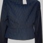 TRINA TURK Pin Stripe Tuxedo Satin Blazer Suit Jacket