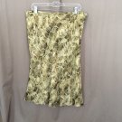 Talbots Skirt 100% Silk Snake Animal Print Lightweight Sheer Knee Length Size 16