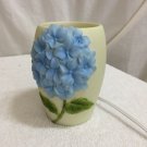 Ibis & Orchid Blue Hydrangea Night Light Lamp Working Blue Floral Resin