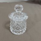 Vintage Crystal Mustard Jar with Cover Tiny Small Possible Waterford Small