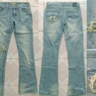 Ladies destroy denim jeans