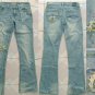 Ladies destroy denim jeans