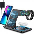 3 in 1 Fast Wireless Charging Station for iPhone, Apple Watch, AirPods