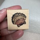 Scallop Shell Sea Rubber Stamp Artists Collection Current Uptown Design 1.5" WM