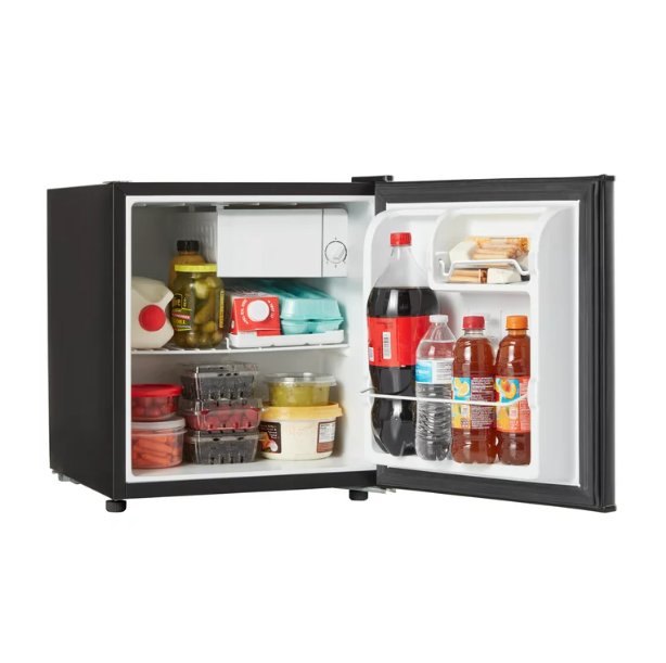 Galanz 1.7 Cu Ft Single Door Mini Fridge GL17BK, Black
