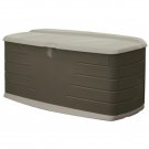 Rubbermaid Outdoor Large Deck Box with Seat, Green, 90 Gallon