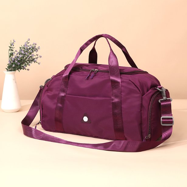 Women's Wet & Dry Separated Compartments Fitness Gym Bag with Shoe