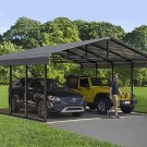 Arrow Shed 20' x 20' x 9' Steel Multi-Purpose Shade+Shelter Carport CHARCOAL