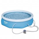 Bestway Fast Set Swimming Pool Set with 330 GPH Filter Pump, 10' x 30"