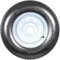 2-Pk Trailer Tire Rim ST205/75D14 14 in. Load C 5 Lug White Spoke Wheel