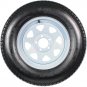 2-Pk Trailer Tire On Rim ST205/75D15 F78 205/75 LRC 5 Lug White Spoke Wheel
