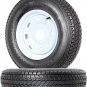 2-Pk Trailer Tires Rims ST175/80D13 175/80 13 B78-13 LRC 5 Lug White Spoke Wheel