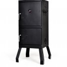 Costway Vertical Charcoal Smoker BBQ Barbecue Grill w/ Temperature Gauge Outdoor Black