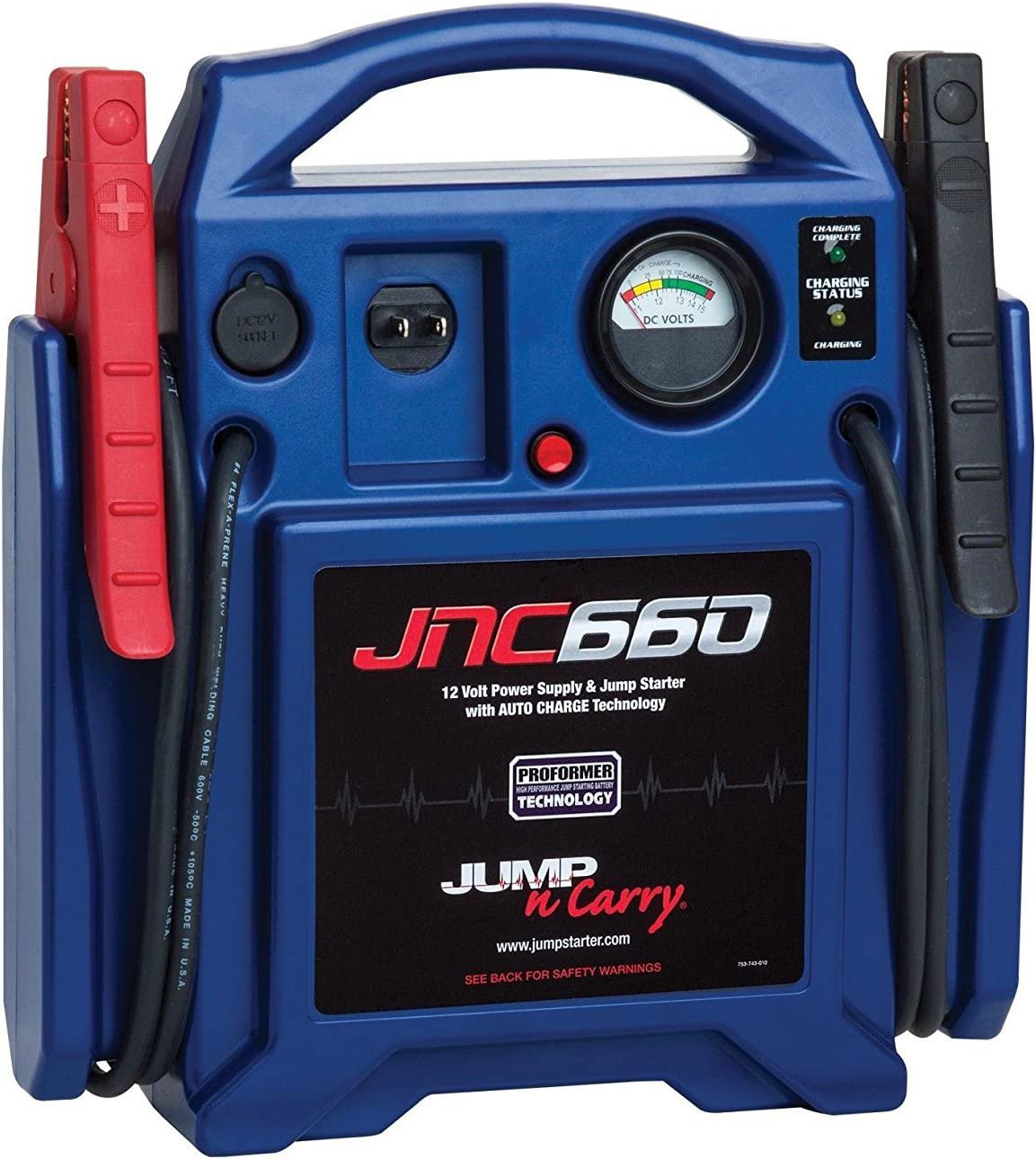 Clore Automotive Jump-N-Carry JNC660 1700 Peak Amp 12 Volt Jump Starter