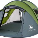 HUI LINGYANG 4 Person Easy Pop Up Tent,9.5’X6.6’X52'',Waterproof, Automatic Setup