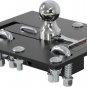 CURT 61052 Over-Bed Folding Ball Gooseneck Hitch, 30,000 lbs, 2-5/16-Inch Ball , Black