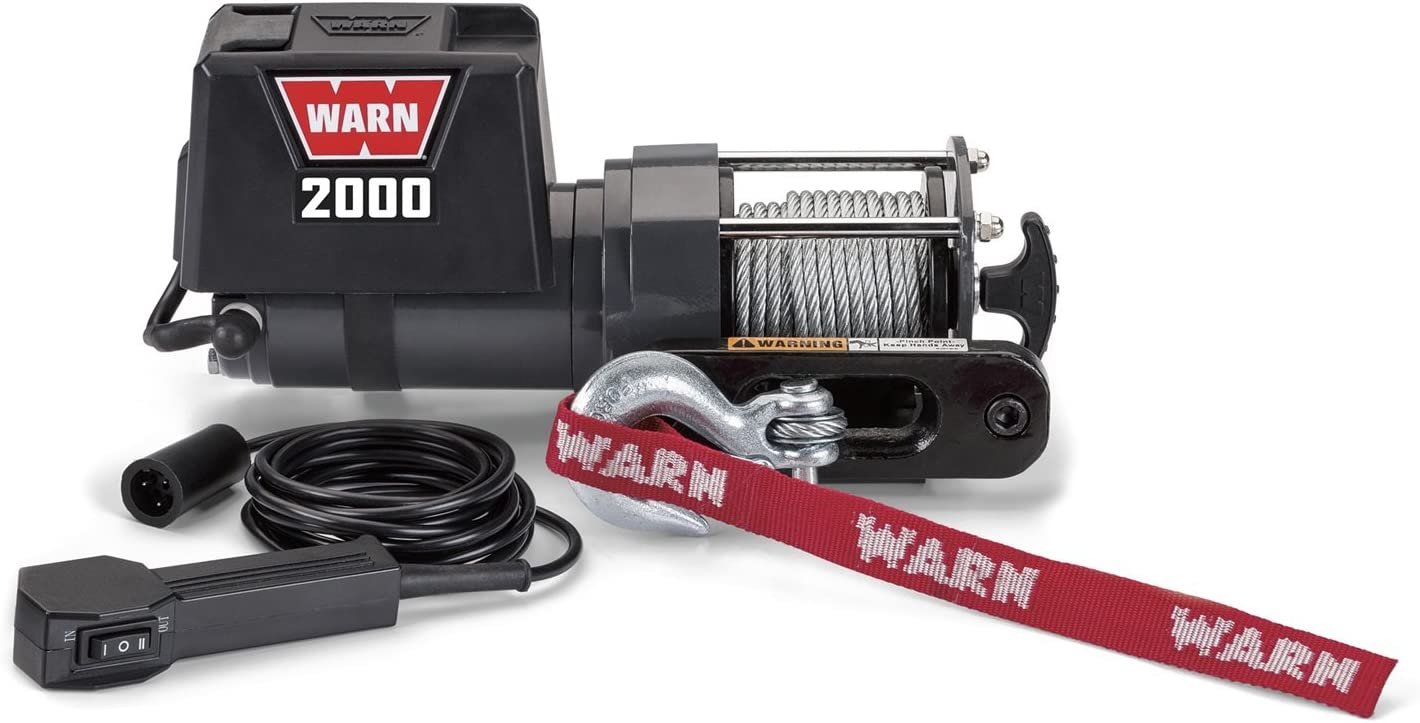 WARN 92000 Vehicle Mounted 2000 Series 12V DC Electric Utility Winch