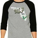 NCAA South Florida Bulls Men's 3/4 Baseball Tee, size S