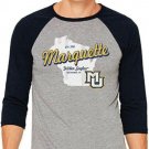 NCAA Marquette Golden Eagles Men's 3/4 Baseball Tee, size S