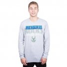 Mens Milwaukee Bucks Supreme LongSleeve Pullover Tee Shirt, size S