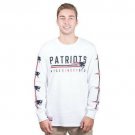 Mens New England Patriots Active Basic Long Sleeve Tee Shirt, size S, White