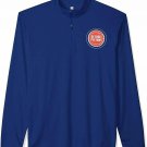 Mens Detroit Pistons Quarter-Zip Pullover Active Shirt, size S