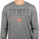 Mens Oklahoma City Thunder Active Long Sleeve Tee Shirt, size S, Heather