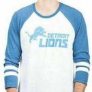 Men's Detroit T Raglan Baseball 3/4 Long Sleeve Tee Shirt, size S