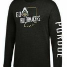 NCAA Men's Purdue Boilermakers Heather Long Sleeve Tee, size S, Black