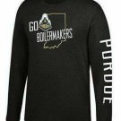 NCAA Men's Purdue Boilermakers Heather Long Sleeve Tee, size S, Black