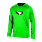NCAA North Dakota Men Long Sleeve Crew Neck Rag, size S, Green