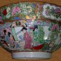 Gorgeous Marked Antique Chinese Famile Rose Large Porcelain Bowl Floral Figures