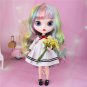 30cm Blythe Doll BJD Joint Body White Skin Matte Face Multicolor Hair Anime Doll Toys Gifts
