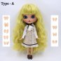 Blythe Doll Yellow Green Hair Tan Skin Anime Girl BJD Doll Toys Gifts