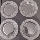 Vintage Fostoria Etched Morning Glory Salad Plates 7 1/2" In. Etch #313 Set of 4