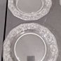 Vintage Fostoria Etched Morning Glory Salad Plates 7 1/2" In. Etch #313 Set of 4
