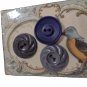 3 Different Vintage Plastic Pinwheel 2 Hole Sewing Buttons Crafts 1" on Card
